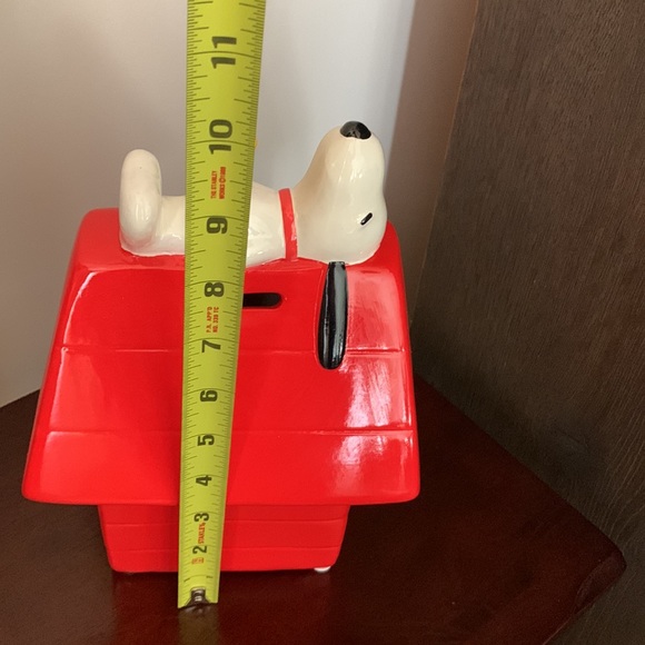 Peanuts-Snoopy & Woodstock Glass Bank-Like New - Picture 9 of 15